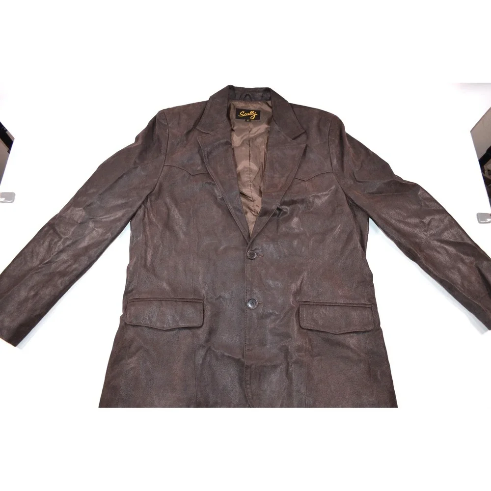 SCULLY‎ Chocalate Brown Western Leather Blazer Jacket Men's 44